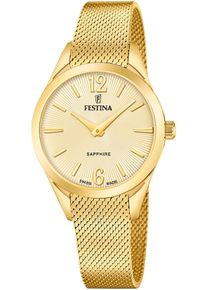 Festina Damen Quarzuhr "Grace"goldfarben, gelbgoldfarben, Armbanduhren, Armbanduhr, Damenuhr, Swiss Made, Edelstahlarmband, Saphirglas