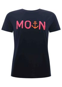 Zwillingsherz Damen T-Shirt ""MoinZH"", blau, modisch, Gr. M, Web, Obermaterial: 92% Baumwolle, 8% Elasthan, Shirts