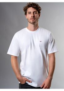 TRIGEMA Herren T-Shirt "TRIGEMA Classic Tee", weiß, Basic, Gr. M, 100% Baumwolle, Shirts