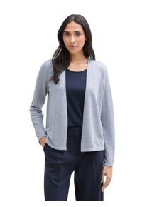Tom Tailor Damen Cardigancelestial blau melange, casual, Gr. M, Feinstrick, Obermaterial: 66% Viskose, 34% Polyester, Strickjacken, nach vorne hin