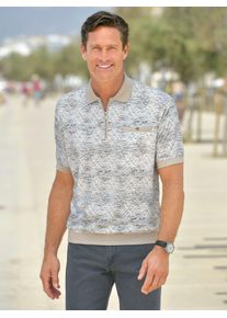 Marco Donati Herren Poloshirt "Kurzarm-Poloshirt", weiß, Gr. 44, gemustert, mehrfarbig, 100% Baumwolle, Kragen und Ärmelabschluss:95% Baumwolle, 5%