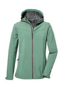 Killtec Damen Softshelljacke "KOS 179 WMN SFTSHLL JCKT 2", grün, sportlich, Gr. 38, Oberstoff: Oberseite: 90% Polyester, 10% Elasthan, Rückseite: