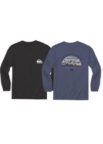 Quiksilver Kinder Langarmshirt "MTWAVE DUNESCAPE LS PACK YOUTH", blau, sportlich, Gr. 14, Obermaterial: 100% Baumwolle, Shirts