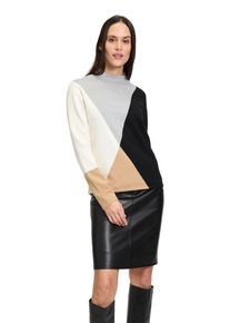 Betty Barclay Damen Strickpullover "Betty Barclay Feinstrickpullover mit Kragen", grau, Basic, Gr. 44, Strick, Obermaterial: 55% Viskose, 30%