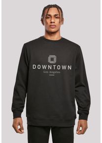 F4NT4STIC Herren Kapuzenpullover "Downtown LA CREW", schwarz, casual, Gr. XS, Obermaterial: 50% Baumwolle, 50% Polyester, Pullover, Print