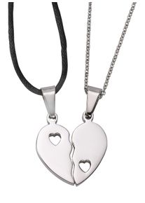 Firetti Schmuckset "Multipack Schmuck Geschenk Halsketten LIEBE", schwarz, Edelstahl, Textil, Schmuck-Sets