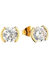 HECHTER PARIS Damen Paar Ohrstecker "Schmuck Geschenk Silber 925 Ohrschmuck Ohrringe", Silber 925 (Sterlingsilber), gold, Silber 925