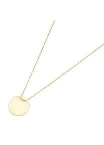 Luigi Merano Damen Goldkette "kleines Plättchen, Gold 585", 45cm, Gelbgold 585, gold, Gelbgold 585, Halsketten