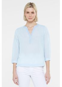 Damen Schlupfbluse, blau, casual, Gr. XS, SENSES.THE LABEL, unifarben, Material: 100% Baumwolle, Blusen, mit Rückenpasse