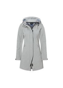 DEPROC Active Damen Softshellparka "SANSON PEAK WOMEN", grau, casual, Gr. 40, 96% Polyester; 4% Elastan, Jacken, Softshellparka in edler Leinenoptik