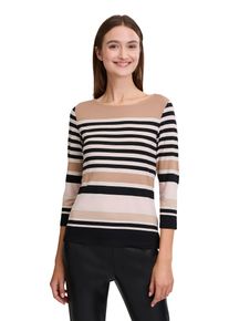 Betty Barclay Damen 3/4-Arm-Shirt "Betty Barclay Basic Shirt mit U-Boot-Ausschnitt", beige, Basic, Gr. 44, Obermaterial: 95% Viskose, 5% Elasthan.,