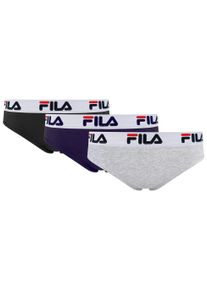Fila Damen Brasilslip "WOMAN BRAZILIAN SLIP", Gr. L, blau, Obermaterial: 95% Baumwolle, 5% Elasthan, Unterhosen, mit elastischem Logobund