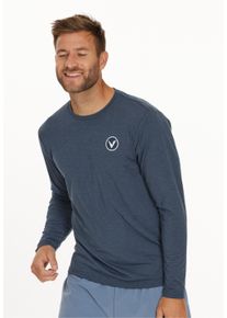 Virtus Herren Langarmshirt "JOKERS M L/S", blau, casual, Gr. XXXL, unifarben, 86% Polyester, 10% Viskose, 4% Elasthan, Shirts, mit innovativer Quick