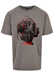 Herren Kurzarmshirt "Upscale by Mister Tee Herren Flying High Oversize Tee", grau, casual, Gr. S, UPSCALE BY MISTER TEE, unifarben, 100% Baumwolle,