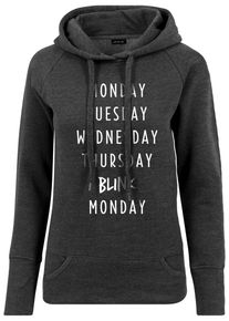 MisterTee Damen Kapuzenpullover "MisterTee Herren Ladies Blink Hoody", grau, casual, Gr. M, unifarben, 60% Baumwolle, 40% Polyester, Pullover