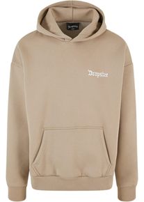 DROPSIZE Herren Kapuzensweatshirt "Dropsize Herren Heavy Oversize Embo Hoodie", braun, Gr. L, 70% Baumwolle, 30% Polyester, Sweatshirts