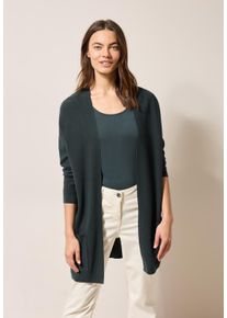 Cecil Damen Cardiganslate khaki, casual, Gr. XS, unifarben, Web, 50% Baumwolle, 50% Polyacryl, Strickjacken, mit 3/4 Ärmeln
