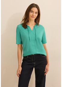 Cecil Damen T-Shirt, grün, casual, Gr. S, unifarben, Web, 100% Baumwolle, Shirts, aus reiner Baumwolle