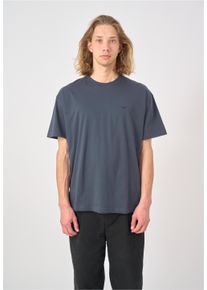 Cleptomanicx Herren T-Shirt "Ligull Oversize", grau, casual, Gr. L, bestickt, 100% Baumwolle, Shirts, in lockerem Schnitt
