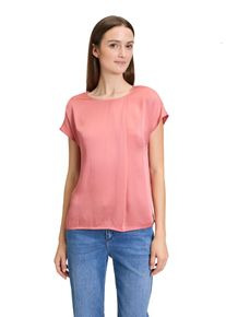 Cartoon Damen Kurzarmshirt "Cartoon Blusenshirt mit Rundhalsausschnitt", beige, feminin, Gr. 34, Obermaterial: 95% Viskose, 05% Elasthan., Shirts,