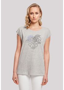F4NT4STIC Damen T-Shirt "Harry Potter Thestral Line Art", grau, casual, Gr. M, Obermaterial: 100% Baumwolle, Shirts, Print