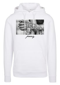 MisterTee Herren Hoodie "MisterTee Herren Pray 2.0 Hoody", weiß, Gr. XL, unifarben, 65% Baumwolle, 35% Polyester, Sweatshirts