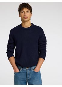 Selected Homme Herren Strickpullover "SLHCODY LS KNIT RELAXED CREW NECK NOOS", blau, modisch, Gr. L, unifarben, Strick, Obermaterial: 65% Wolle, 35%