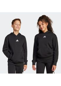 Kinder Kapuzensweatshirt "J SL FL HD 225", schwarz-weiß, sportlich, Gr. 128, adidas Sportswear, Obermaterial: 71% Baumwolle, 29% Polyester,