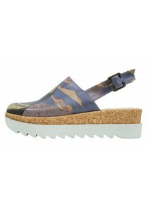 DOGO Damen Sandale "Akita Ancient Egypt Damen Sandalen/ Sandaletten / Female", Gr. 38, blau, Lederimitat, casual, Schuhe, Vegan