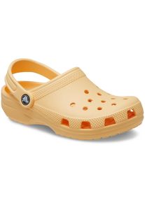 Crocs Kinder Clog "Classic K", Gr. 36, gold, Croslite, unifarben, klassisch, Schuhe, Sommerschuh, Hausschuh, Badeschuh mit schwenkbarem Fersenriemchen