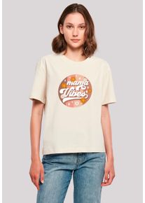 F4NT4STIC Damen T-Shirt "Mama Vibes Vintage Inspired Motherhood", weiß, casual, Gr. L, Obermaterial: 100% Baumwolle, Shirts, Premium Qualität