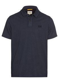 Camel Active Herren Poloshirt, blau, casual, Gr. XL, unifarben, bestickt, Piquu00e9, Obermaterial: 100% Baumwolle, Shirts, mit Logo-Stickerei