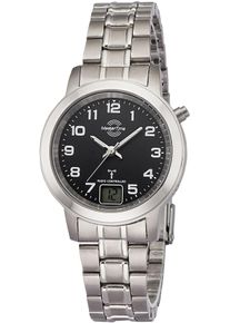 MASTER TIME Damen Funkuhr "Expert Titan", silber, Armbanduhren, Armbanduhr, Quarzuhr, Damenuhr, Datum, Leuchtzeiger