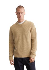Marc O'Polo Herren Rundhalspullover "aus reiner Bio-Baumwolle", braun, Gr. L, MARC O'POLO DENIM, unifarben, Obermaterial: 100% Baumwolle, Pullover