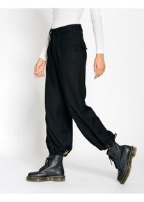 Gang Damen Stoffhose "Gang Hosen Loose Fit 94AMAYA", schwarz, Gr. 26, 66% Polyester, 33% Viskose, 1% Elasthan, Hosen