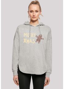 F4NT4STIC Damen Kapuzenpullover "Gingerbread Lebkuchen", grau, casual, Gr. XS, Obermaterial: 100% Baumwolle, Pullover, Print