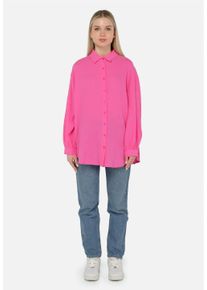 FRESHLIONS Damen Langarmhemd "Honari", pink, klassisch, Gr. S, unifarben, 100% Baumwolle, Hemden, im klassischen Design