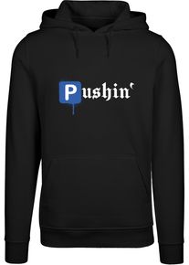 MisterTee Herren Kapuzensweatshirt "MisterTee Herren Pushin P Hoody", schwarz, Gr. XXL, bedruckt, 65% Baumwolle, 35% Polyester, Sweatshirts