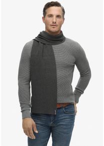Superdry Damen Strickschal "ESSENTIAL LOGO KNITTED SCARF", grau, casual, meliert, Strick, Materialmix, Modetücher