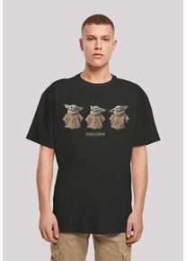F4NT4STIC Herren T-Shirt "Star Wars The Mandalorian The Child Poses", schwarz, casual, Gr. XL, Obermaterial: 100% Baumwolle, Shirts, Print