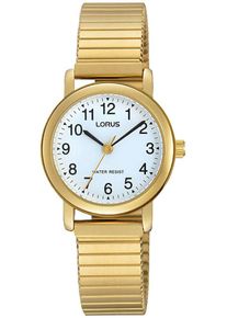 Lorus Damen Quarzuhr, gold, Armbanduhren, Armbanduhr, Damenuhr, Edelstahlarmband, Flexband, Zugband