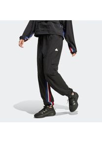Damen Sporthose "EXPRESS CARGO", schwarz, sportlich, Gr. XXL, adidas Sportswear, Obermaterial: 87% Polyester, 13% Elasthan, Hosen