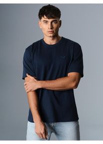 TRIGEMA Herren T-Shirt "TRIGEMA Heavy Oversized T-Shirt", blau, casual, Gr. S, 100% Baumwolle, Shirts