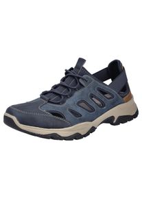Rieker Herren Slip-On Sneaker, Gr. 40, blau, Lederimitat, Textil, casual, Schuhe, Schlupfschuh, Trekkingschuh, Outdoorschuh mit Gummizug