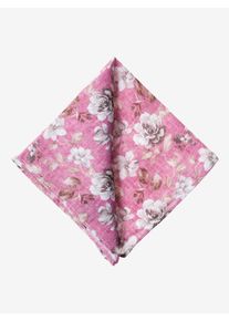MONTI Damen Einstecktuchrosa floral, casual, geblümt, Leinen, Modetücher, mit Hingucker-Blumenprint