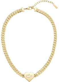 Lacoste Damen Panzerkette "LOVE MY CROC, 2040462", Edelstahl, L: 43cm B: 7mm, gold, Edelstahl, B:7mm, Halsketten