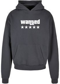 Merchcode Herren Kapuzensweatshirt "Merchcode Herren Wanted Ultra Heavy Hoody", grau, Gr. XL, bedruckt, 100% Baumwolle, Sweatshirts