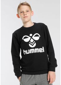 Hummel Kinder Sweatshirt "DOS SWEATSHIRT - für Kinder", schwarz, sportlich, Gr. 128, Obermaterial: 60% Baumwolle, 38% Polyester, 2% Elasthan,