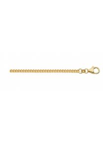 Adelia´s ADELIA ́S Damen Silberkette "925 Silber Flach Panzer Halskette Ø 2,1 mm", 70, Silber 925 (Sterlingsilber), gold, Silber 925 (Sterlingsilber),