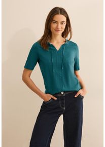 Cecil Damen T-Shirt, grün, casual, Gr. XL, unifarben, Web, 100% Baumwolle, Shirts, aus reiner Baumwolle
